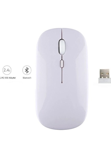 IPad Xiaomi Samsung Huawei Uyumlu Tablet Laptop Şarj Edilebilir Sessiz Kablosuz Bluetooth Mouse