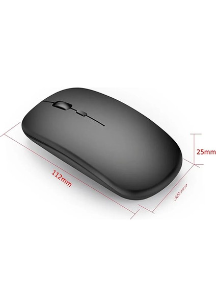 IPad Xiaomi Samsung Huawei Uyumlu Tablet Laptop Şarj Edilebilir Sessiz Kablosuz Bluetooth Mouse