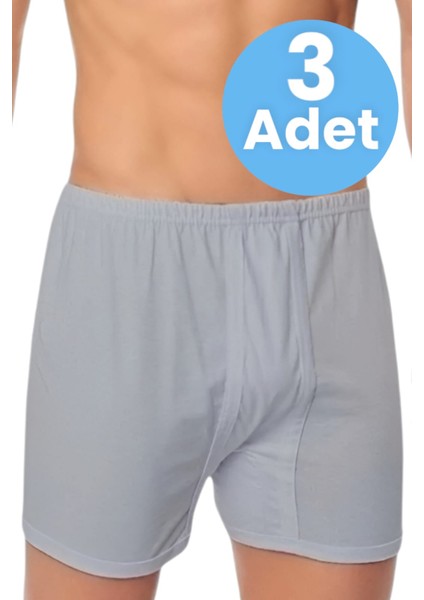 Erkek Rahat Kesim 3'lü Paçalı Pamuklu Külot