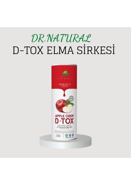 Dr. Natural Elma Özlü Sirke Prebiyotik Detox Sirkesi 250 ml