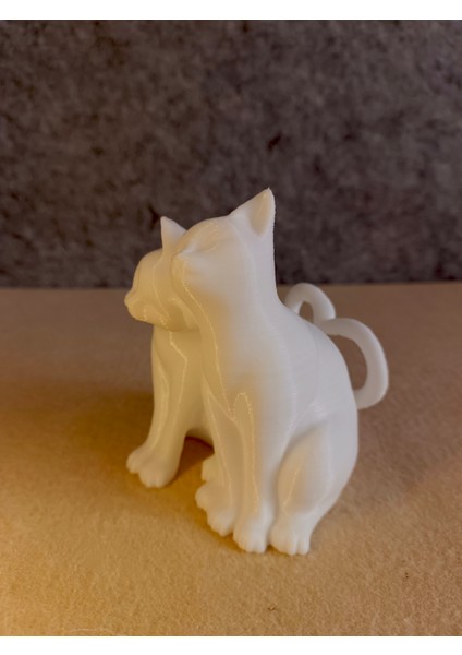 Kalp Kuyruklu Kediler Dekoratif Obje - Biblo - Dekor (12x10 Cm) modelleri