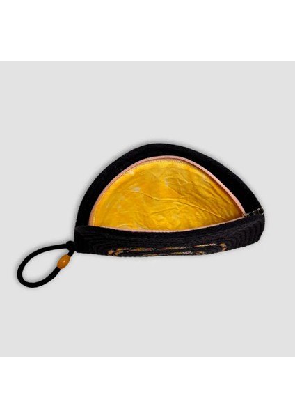 El Emeği Ile Yapılmış Kordon Ip Clutch Çanta 16CM - Lacivert