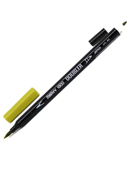 1800-92 Brush Pen Çift Uçlu Fırça Kalem Celery
