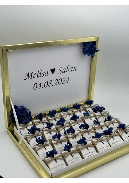 Mirabella Gift Süslemeli Söz Nişan Çikolatası, Isteme Çikolatası Söz Nişan Nikah Kız Isteme Madlen Çikolata 48 Adet