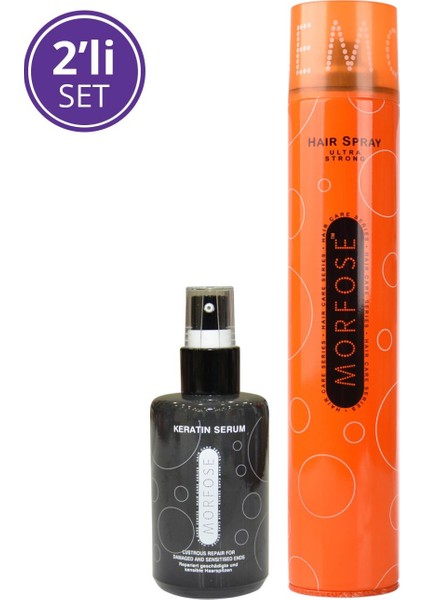 Ulrta Strong Saç Spreyi 400 Ml + Keratin Saç Serumu 75 Ml