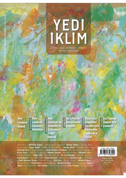 Yediiklim Dergi 361.Sayı - Nisan 2020