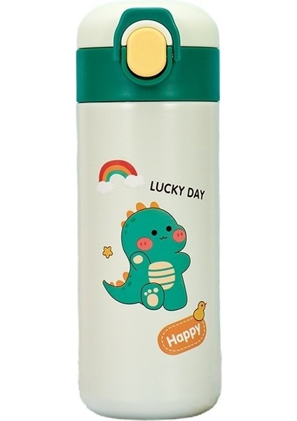 Fastdeal Store Karikatür Desen 316 Paslanmaz Çelik Sıçrama Düz Içme Termos Bardak Açık Taşınabilir Çocuk Öğrenci Çift Su Bardağı (Yurt Dışından)