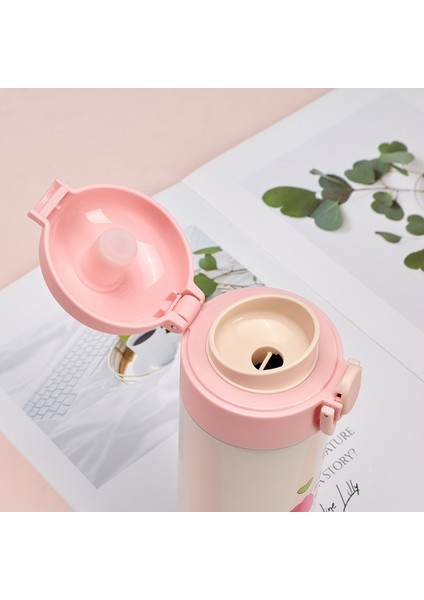 Fastdeal Store Karikatür Desen 316 Paslanmaz Çelik Sıçrama Düz Içme Termos Bardak Açık Taşınabilir Çocuk Öğrenci Çift Su Bardağı (Yurt Dışından)