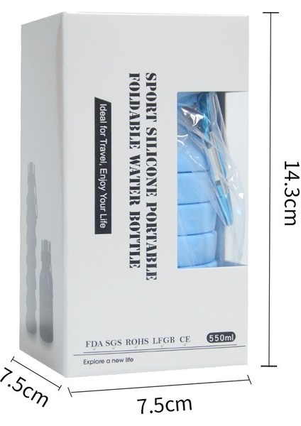 KING01 Dış Mekan Taşınabilir Teleskopik Su ŞIŞESI-550ML (Yurt Dışından)