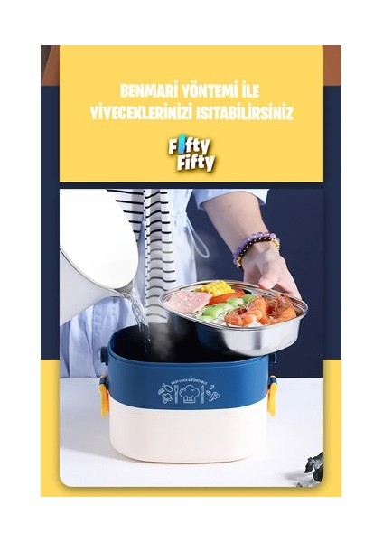 Vagonlife 1200 ml Iki Kat Üç Bölme Paslanmaz Çelik Bento Lunch Box Yeni Nesil Sefer Tası BL-50251 Mor indirimleri