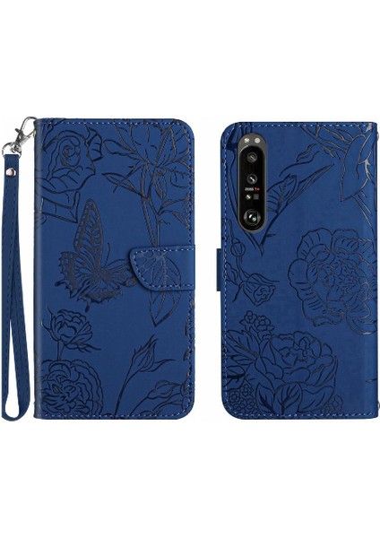 Sony Xperia 1 Vi Çiçekler ve Kelebekler Için Flip Case Pu Deri Flip (Yurt Dışından)