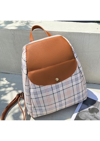 Ekose Sırt Çantası Öğrenci Açık Hava Büyük Kapasiteli Sırt Çantası (Yurt Dışından)