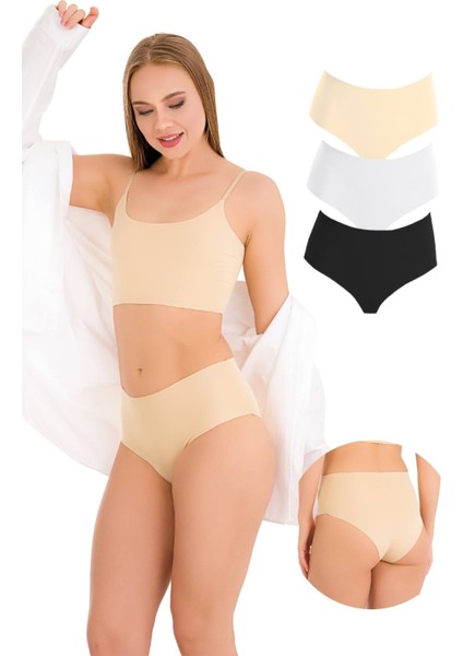 308 Yüksek Bel Kadın Dikişsiz Lazer Bato Külot Paketi