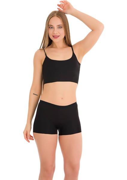 New Lilla 501 Basic Lazer Kesim Dikişsiz Kadın Boxer Külot