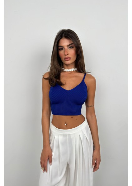 V Yaka Crop Bluz fiyatları