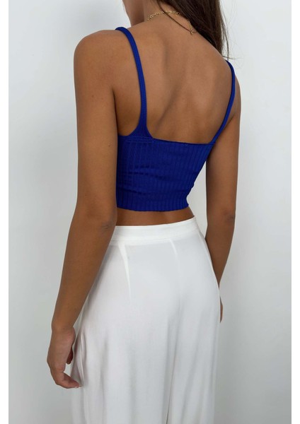 V Yaka Crop Bluz indirimleri