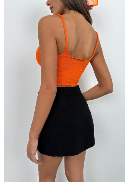V Yaka Crop Bluz indirimleri