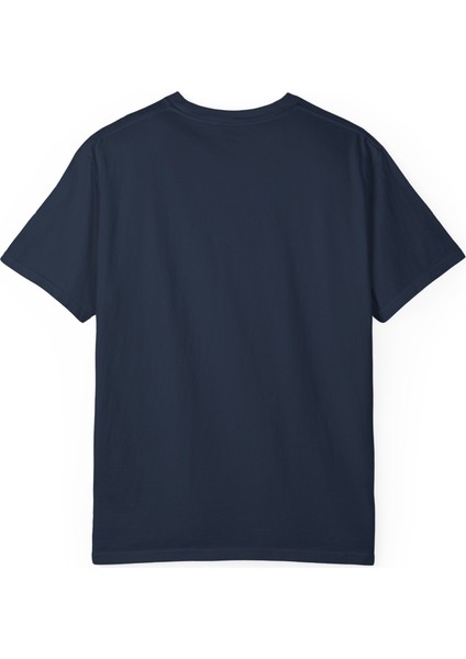 Unisex Marseille Fransa Şehir Baskılı Lacivert Basic Tshirt
