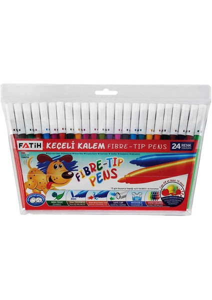 Keçeli Boya Kalemi 24 Renk