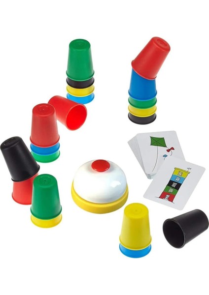 Hızlı Süper Bardaklar Pratik Akıllı Bardaklar Eğitici Zeka Oyunu Genç Aile Kutu Oyuncak 30 Bardak