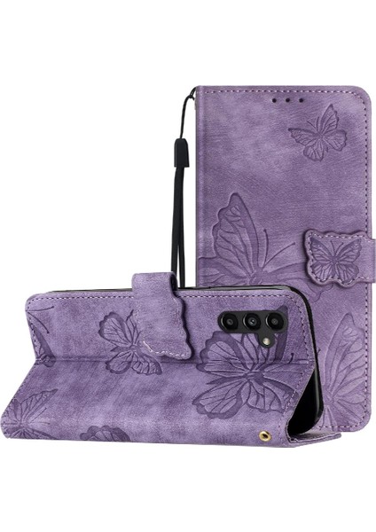 GX Boutique Samsung Galaxy S24 Artı Pu Deri Manyetik Kapatma Cüzdan Için Flip Case (Yurt Dışından)