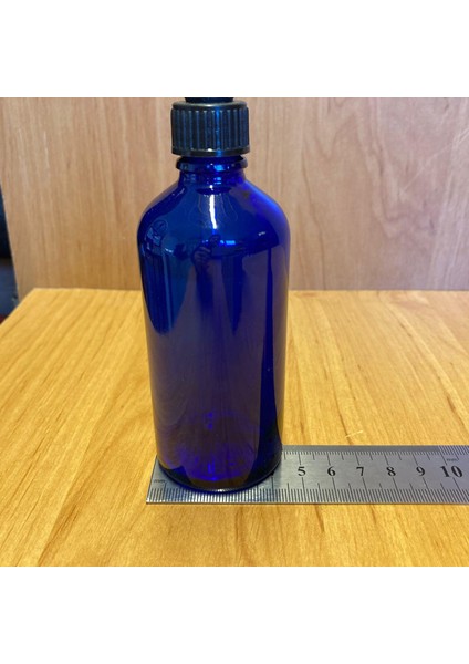 100ML Mavi Cam Damlalıklı Şişe , Siyah Plastik Kapak , 100 cc Mavi Cam Damlalıklı Şişe x 6 Adet fırsatları