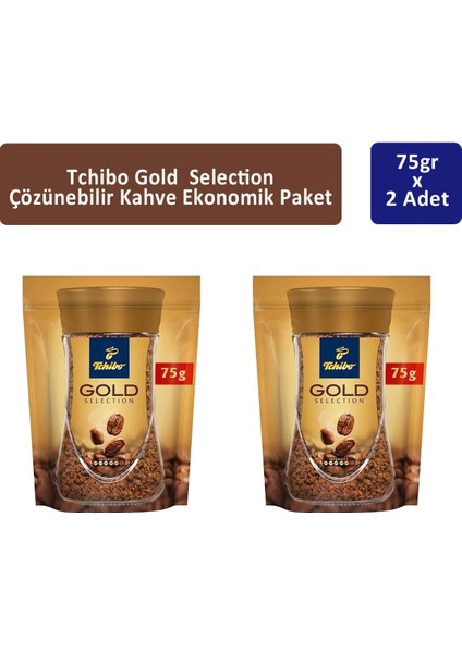 Gold Çözünebilir Kahve Ekonomik Paket 75 gr x 2 Adet