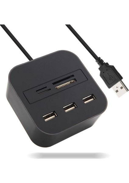 Port 2.0 USB Çoklayıcı ve Kart Okuyucu Concord C-847