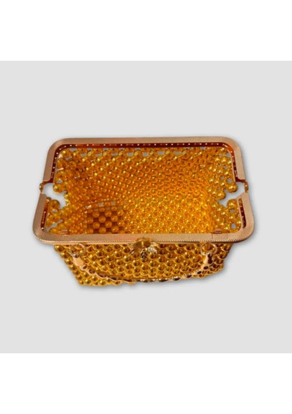 El Yapımı Kaplama Inci Boncuk Abiye Çanta 12CM - Gold modelleri