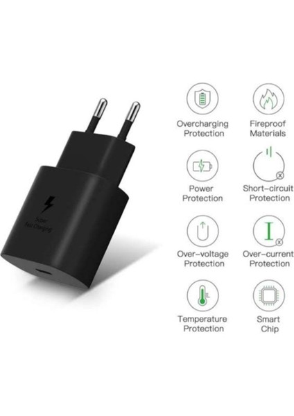 Type-C Orjinal Hızlı Şarj Adaptörü (25W) EP-TA800 (Siyah)