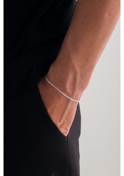 2.4mm Love Bileklik 925 Ayar Gümüş