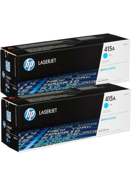 Hp 415A W2031A Mavi Orijinal Yazıcı Toner 1+1 2 Adet 2100 Sayfa Orjinal Cy