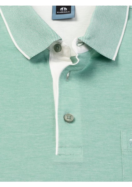 Erkek Regular Fıt Polo Yaka Tişört-Yeşil indirimleri