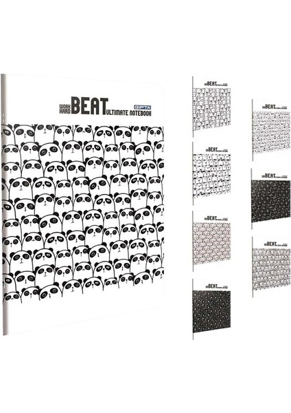 Beat A4 Dikişli Karton Kapak Defter 40YP Kareli 4603