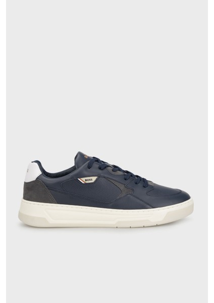 Logolu Deri Sneaker Ayakkabı Erkek Ayakkabı 50522917 402