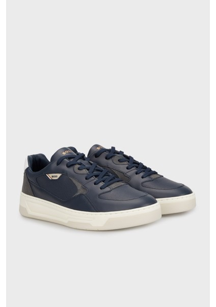 Logolu Deri Sneaker Ayakkabı Erkek Ayakkabı 50522917 402