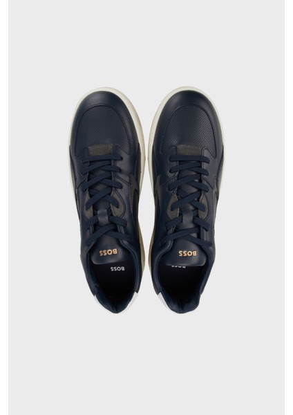Logolu Deri Sneaker Ayakkabı Erkek Ayakkabı 50522917 402