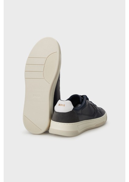 Logolu Deri Sneaker Ayakkabı Erkek Ayakkabı 50522917 402