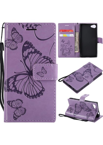 Sony Xperia Z5 Mini Flip Kickstand Pu Deri Manyetik Kapak Için Flip Case (Yurt Dışından)