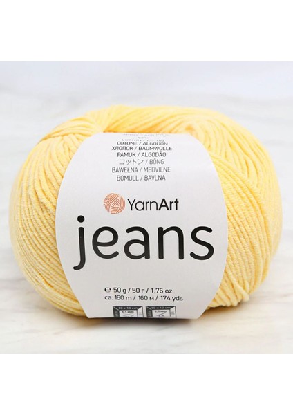 Jeans Açık Sarı El Örgü Ipliği - 88