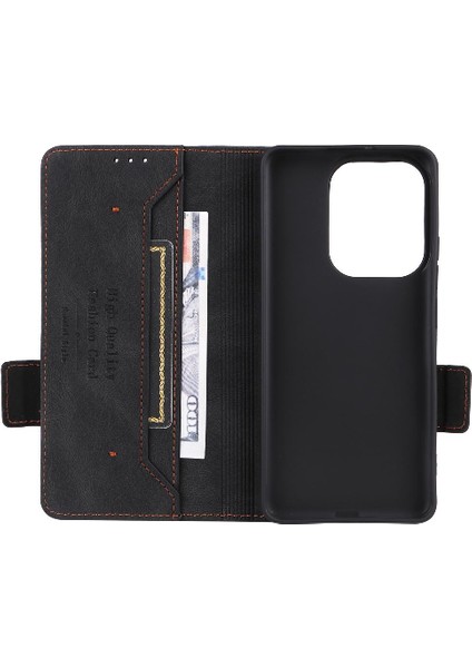 GX Boutique Xiaomi Poco F6 Deri Folio Flip Case Manyetik Karbon Fiber (Yurt Dışından)