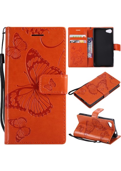 Sony Xperia Z5 Mini Flip Kickstand Pu Deri Manyetik Kapak Için Flip Case (Yurt Dışından)