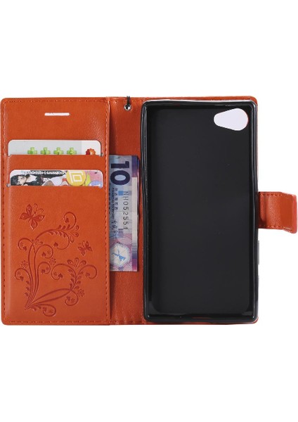 Sony Xperia Z5 Mini Flip Kickstand Pu Deri Manyetik Kapak Için Flip Case (Yurt Dışından)