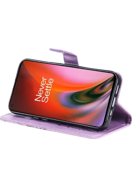 Oneplus Nord 2 5g Darbeye Kapak Pu Deri Flip Kickstand Için Flip Case (Yurt Dışından)