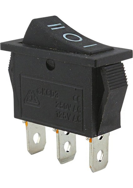 IC-117 Dar Işıksız On Off On Yaylı Anahtar Aç Kapa Buton Düğme 30,2 x 11 mm