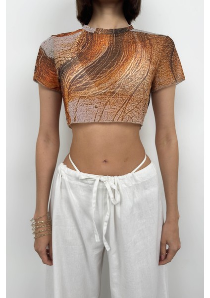 Desenli Tül Bluz modelleri