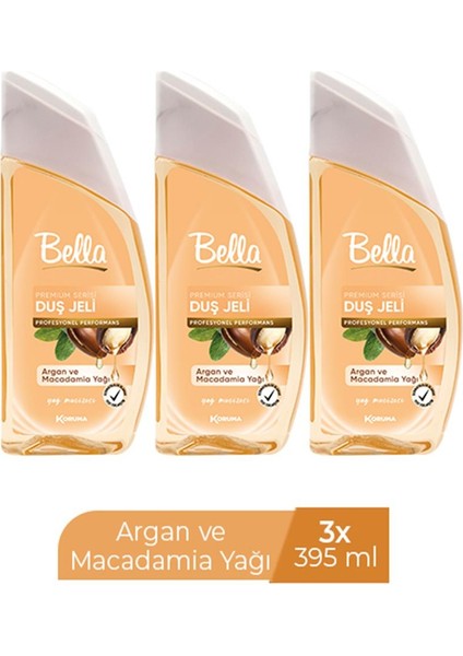 Duş Jeli Argan & Macademıa Yağı 395 ml x 3 Adet