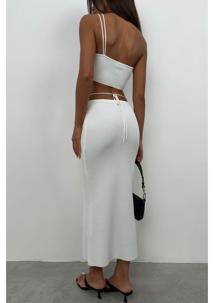 Askı Detay Straplez Dokulu Crop fırsatları