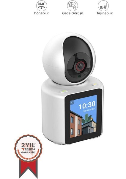 Cmr-11 Monitörlü Smart Ip Full Hd 360° Akıllı Güvenlik Kamerası Bebek Kamerası