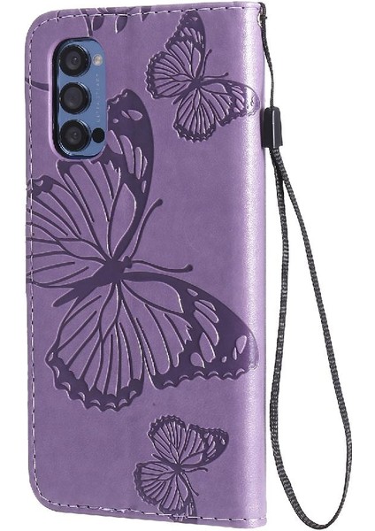 Oppo Için Flip Case Oppo 4 Pro 5g Flip Kickstand Kart Yuvası Standı ile Pu (Yurt Dışından)